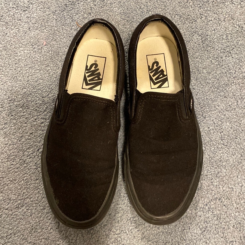 solid black vans